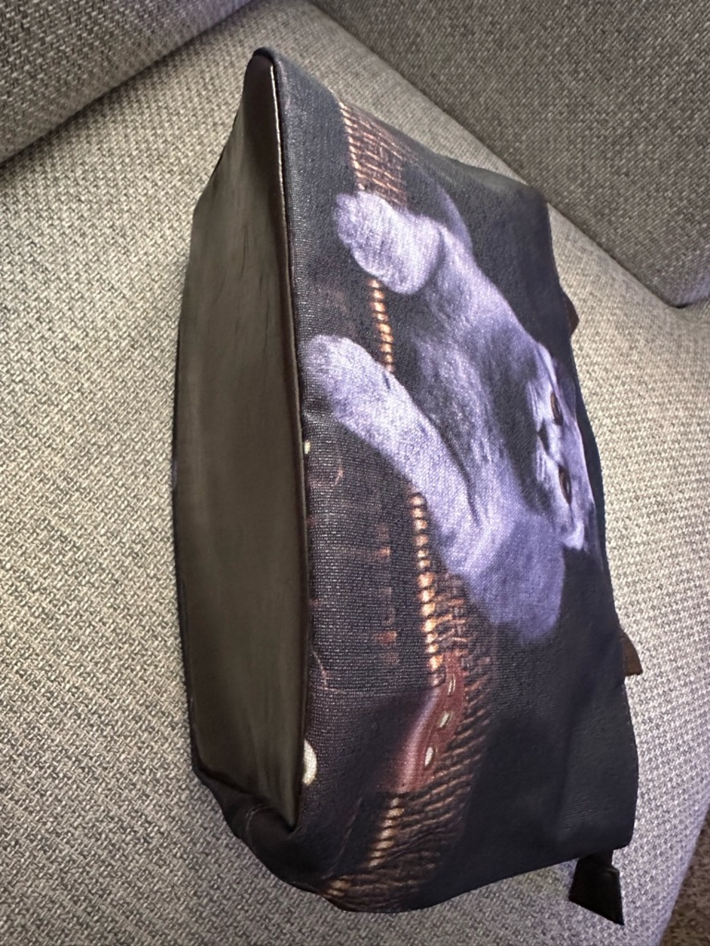 Cute grey cat purse grab bag - Picture 3 of 9